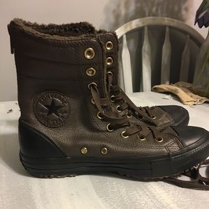 😎Converse leather high tops